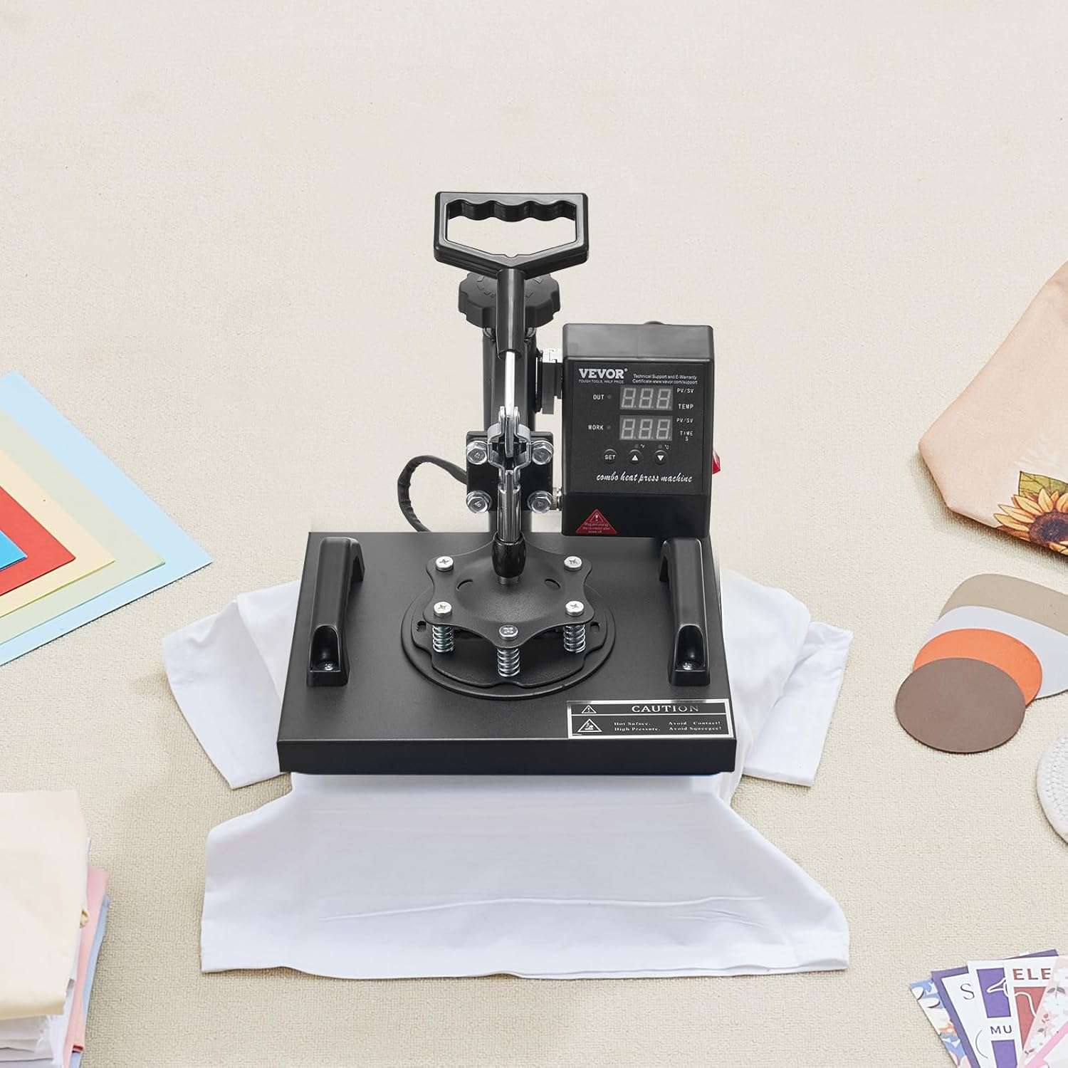 maquina estampadora termica vevor de 30.48 por 25.4 centimetros para sublimacion de poleras en chile