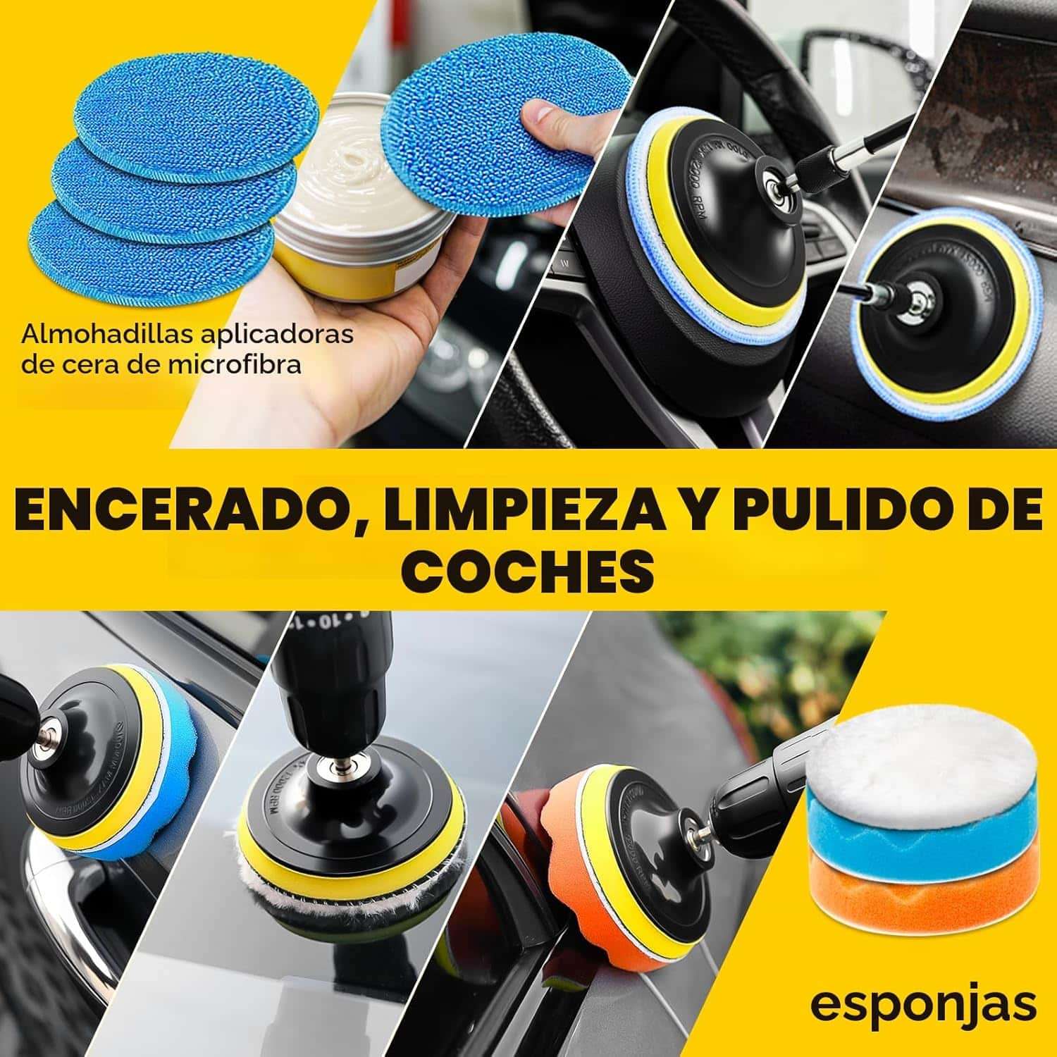 kit de 22 cepillos y accesorios de pulido para taladro con base de 10.16 centimetros y conexion de 0.63 centimetros ideal para chile
