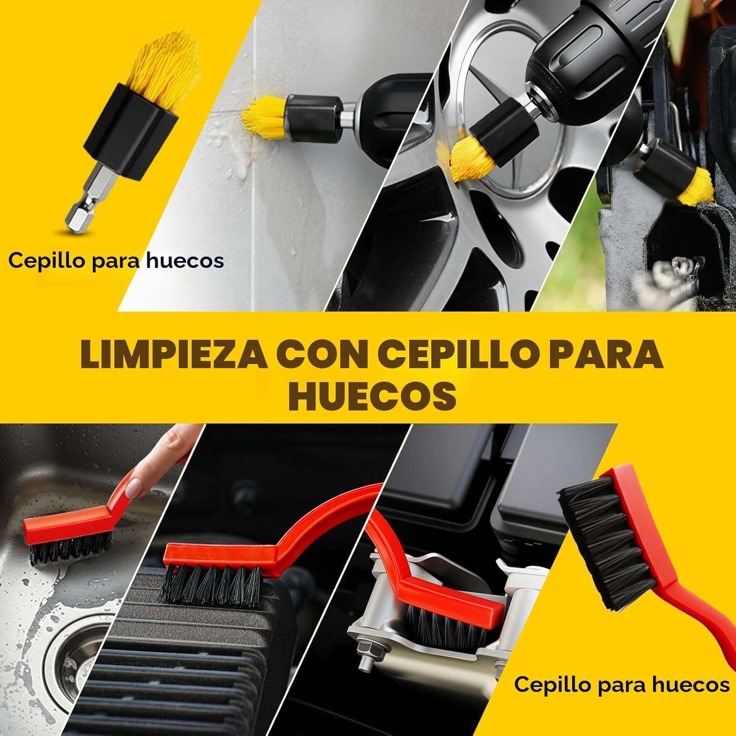 kit de 22 cepillos y accesorios de pulido para taladro con base de 10.16 centimetros y conexion de 0.63 centimetros ideal para chile