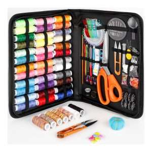 kit de costura maxfanay de 200 piezas con hilos de 146 metros y tijeras de sastre de 20.32 centimetros ideal para chile