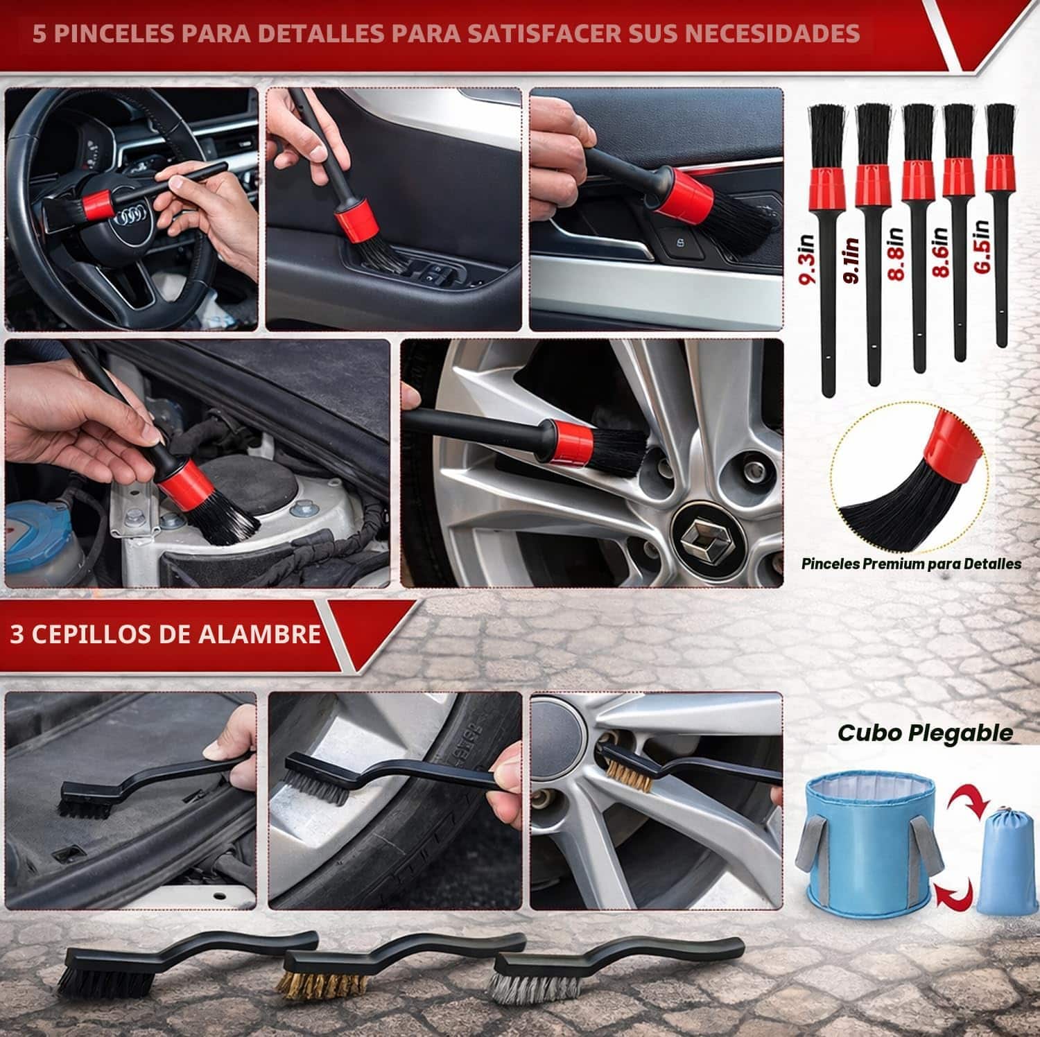 kit de lavado automotriz de 56 piezas con pistola de espuma y conexion para mangueras de 1.90 centimetros ideal para chile
