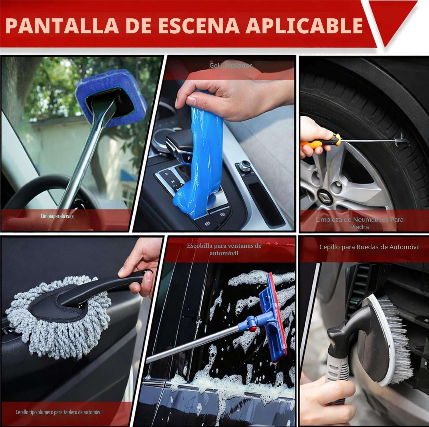 kit de lavado automotriz de 56 piezas con pistola de espuma y conexion para mangueras de 1.90 centimetros ideal para chile