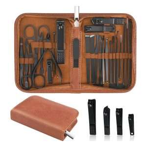 kit de manicure y pedicure minkinh de 26 piezas de acero inoxidable con estuche de viaje ideal para chile