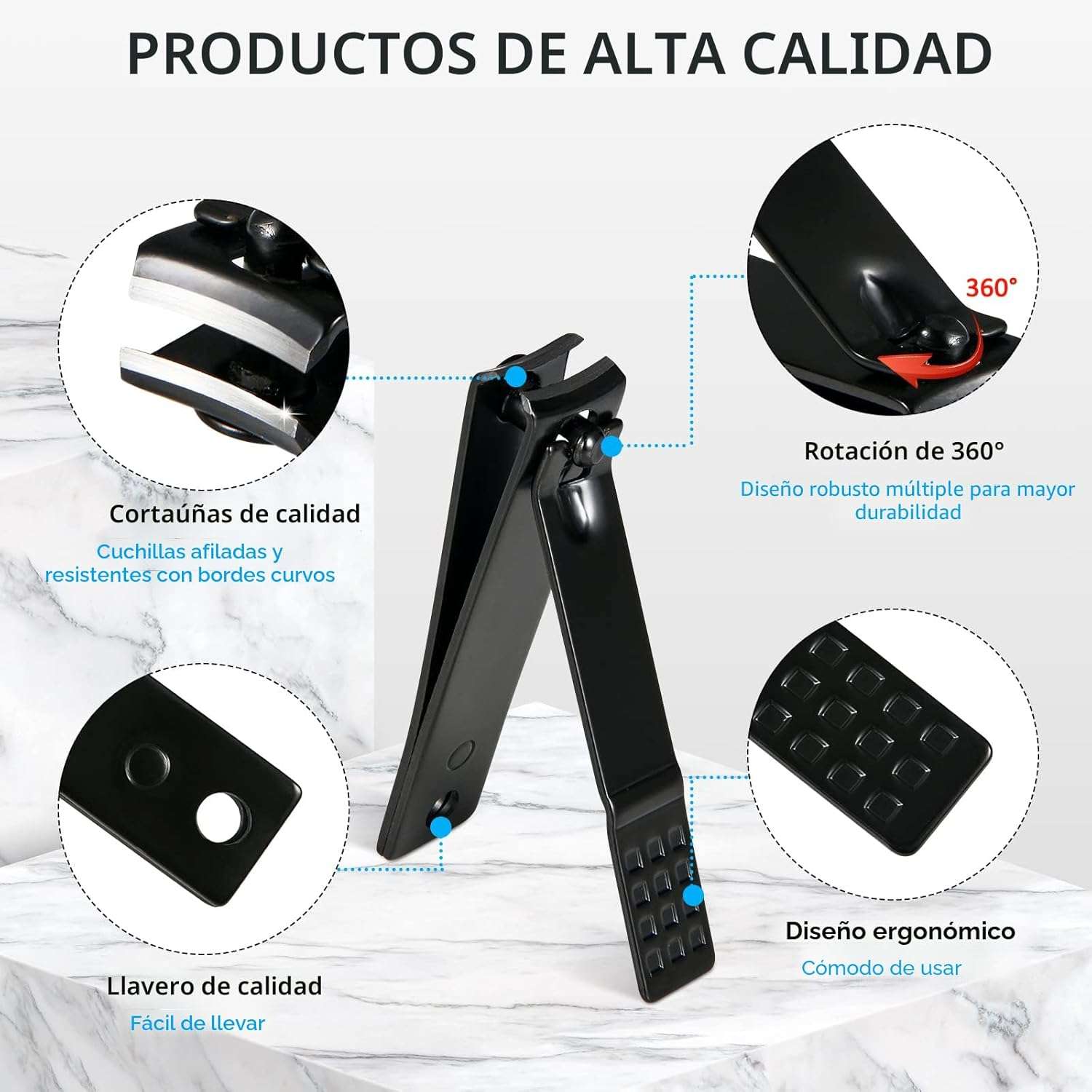 kit de manicure y pedicure minkinh de 26 piezas de acero inoxidable con estuche de viaje ideal para chile