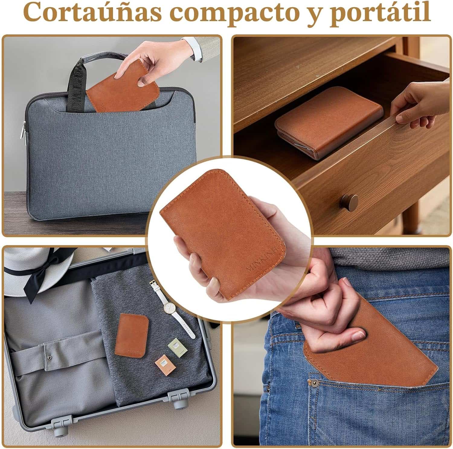 kit de manicure y pedicure minkinh de 26 piezas de acero inoxidable con estuche de viaje ideal para chile