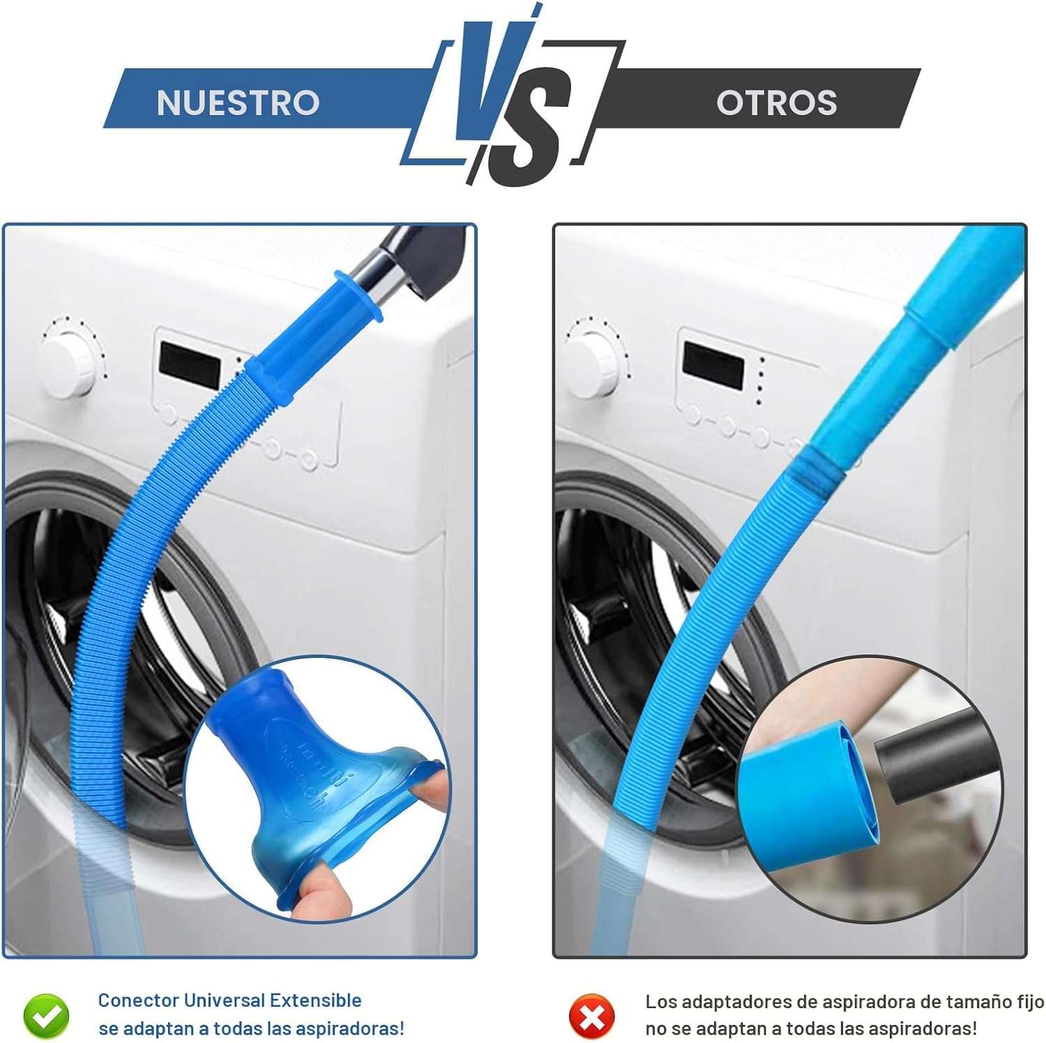 kit de limpieza de secadora petode de 2 piezas con manguera de 1.85 centimetros de grosor y conector universal ideal para chile