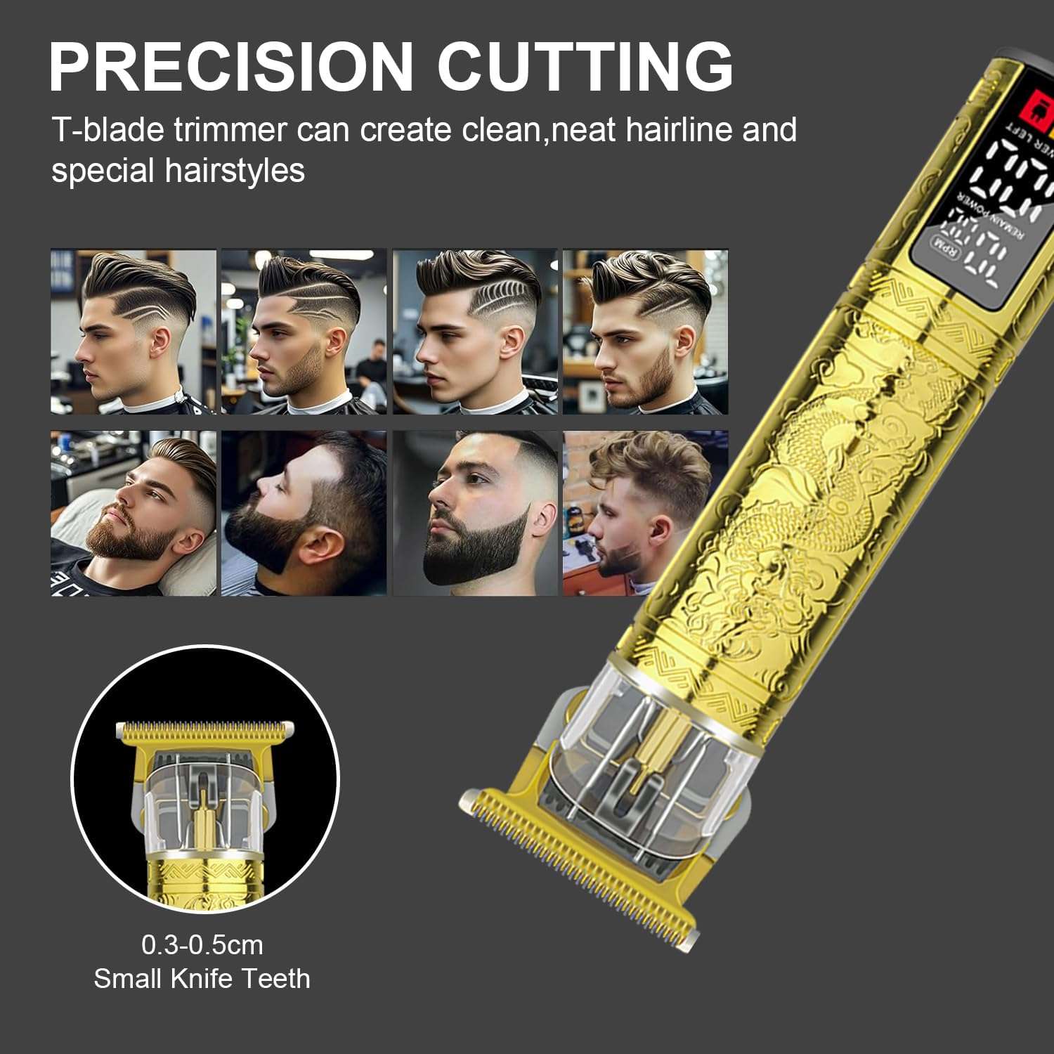 kit de barberia lqt con maquina de cortar pelo recortadora de precision y pantalla led ideal para chile