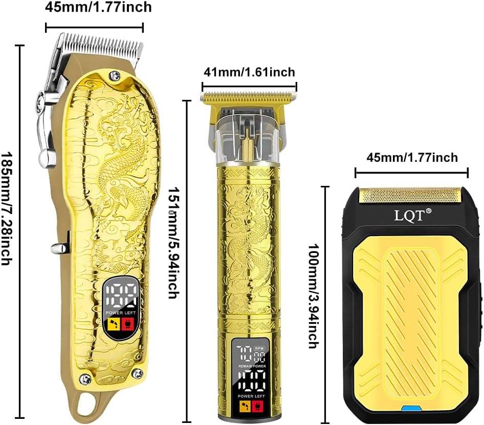 kit de barberia lqt con maquina de cortar pelo recortadora de precision y pantalla led ideal para chile