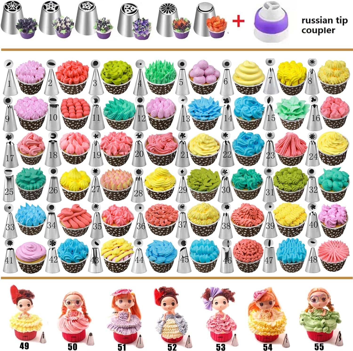 kit de reposteria de 540 piezas con moldes de 10.16 centimetros 17.78 centimetros 22.86 centimetros y 25.4 centimetros ideal para chile