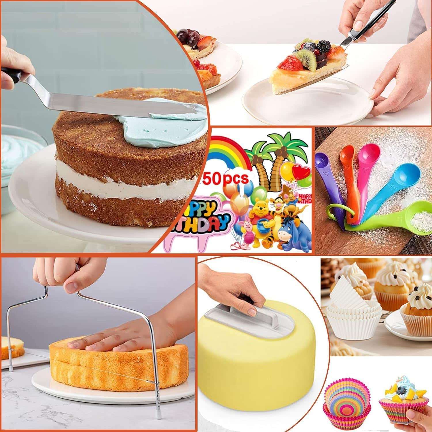 kit de reposteria de 540 piezas con moldes de 10.16 centimetros 17.78 centimetros 22.86 centimetros y 25.4 centimetros ideal para chile