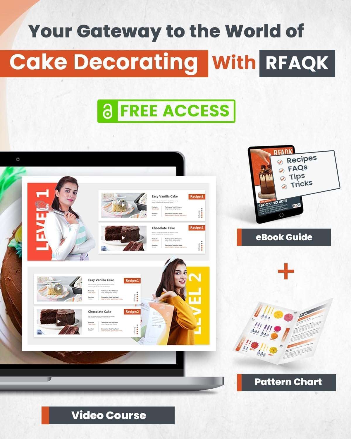 kit de reposteria rfaqk de 700 piezas con moldes de 22.86 centimetros 17.78 centimetros y 10.16 centimetros ideal para chile