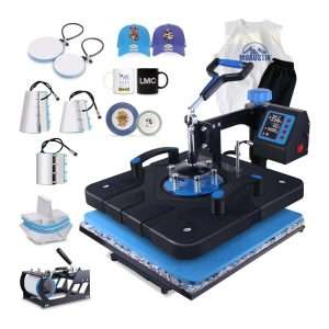maquina estampadora termica 8 en 1 horgelu de 38.1 por 38.1 centimetros para sublimacion ideal para chile