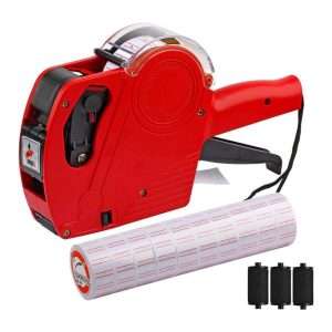kit de pistola etiquetadora de precios mx5500 de ocho digitos con 5000 etiquetas adhesivas de 21 por 12 milimetros y repuestos de tinta ideal para chile