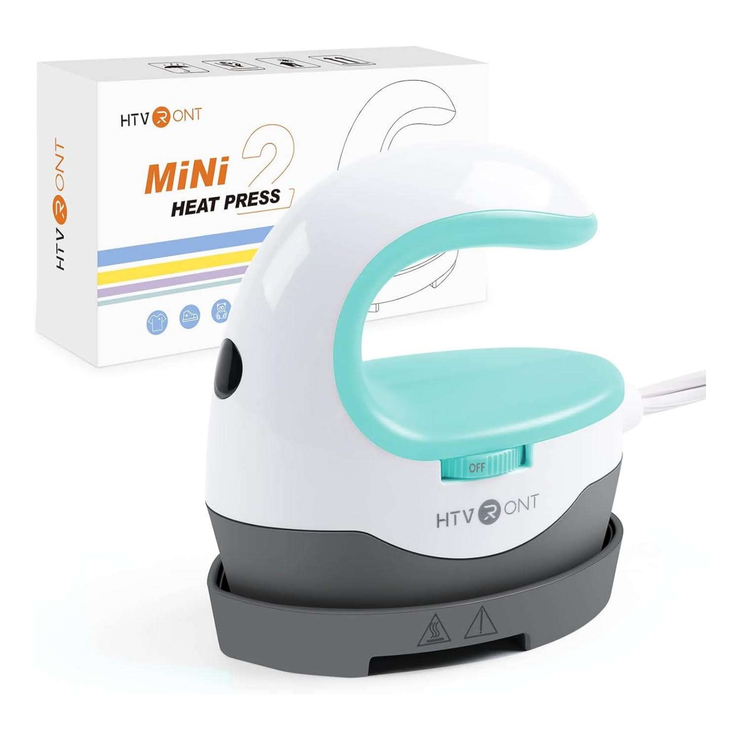 mini estampadora termica portatil htvront verde menta con 3 niveles de temperatura ideal para estampar en chile