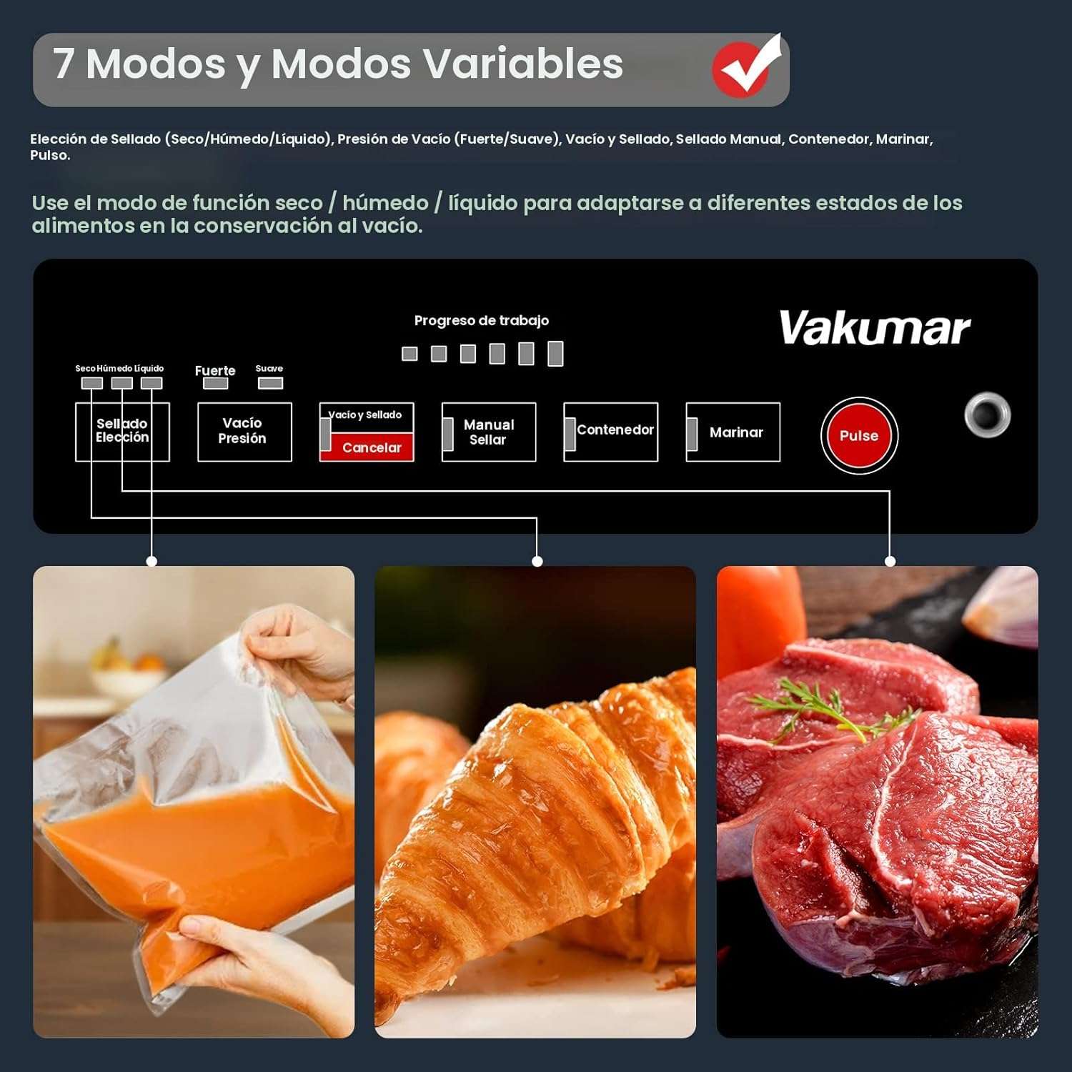 maquina selladora al vacio de acero inoxidable con cortador de 30 centimetros rollos de bolsas de 28 centimetros doble sellado y diez modos ideal para chile