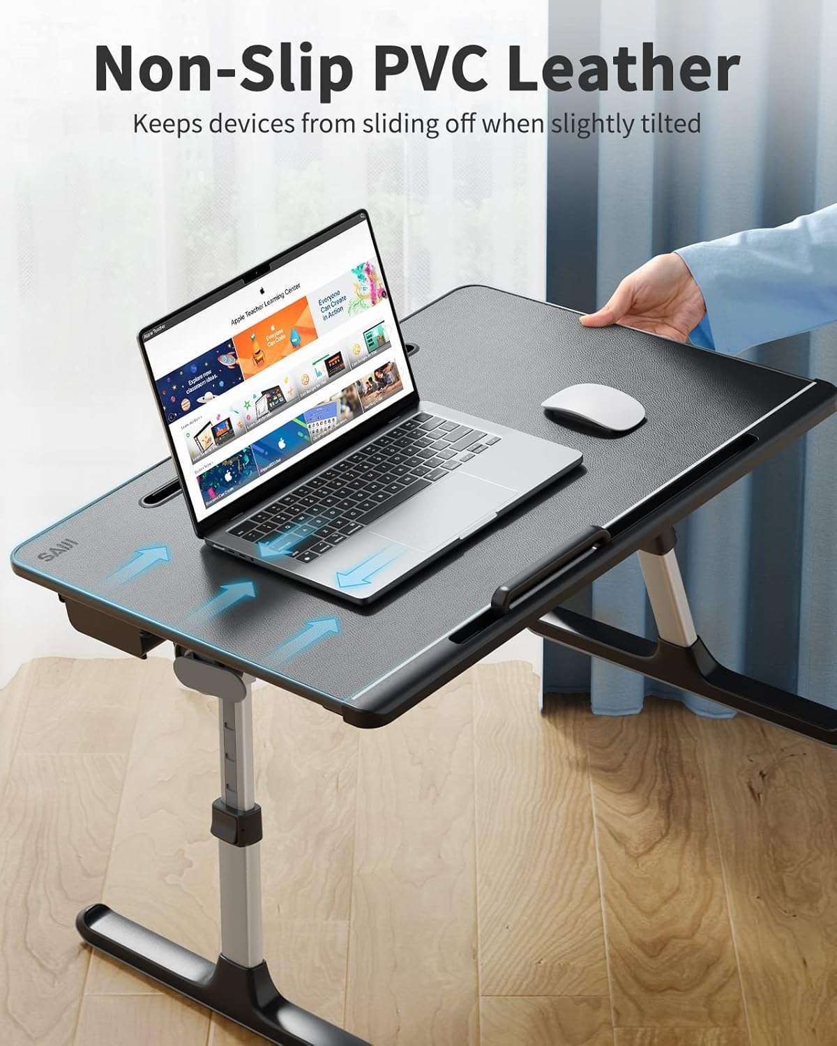 mesa ajustable saiji extra grande para cama con altura desde 26.92 centimetros y superficie reclinable ideal para teletrabajo en chile