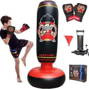 saco de boxeo inflable diseño ninja de 167 centimetros con guantes y bomba de aire ideal para chile
