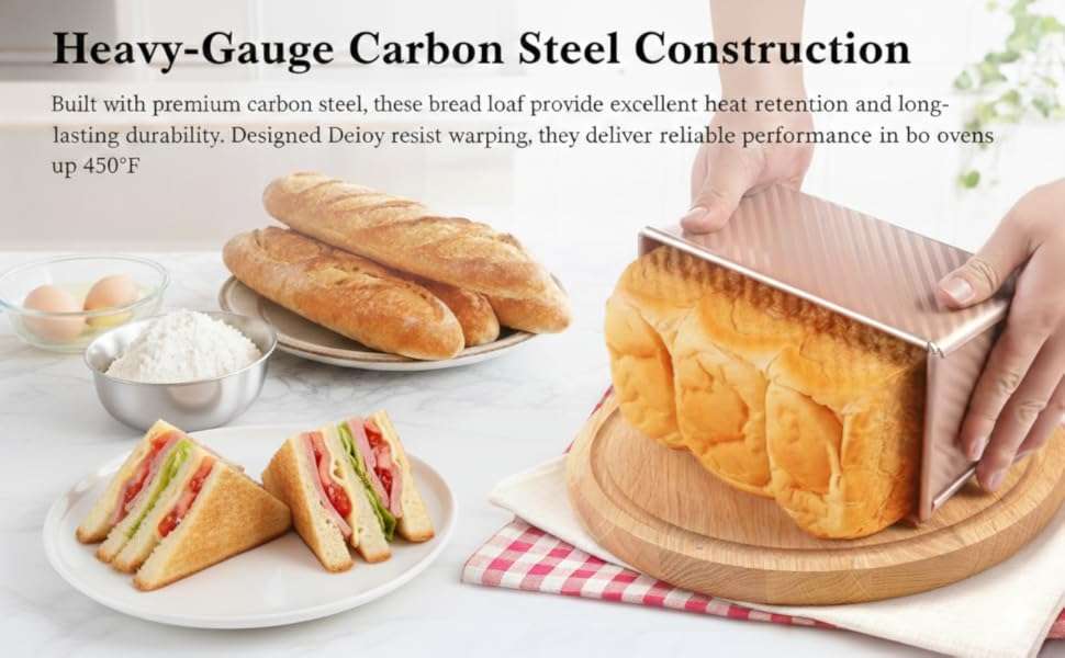 set de 3 moldes dorados para pan de molde con tapa de 1 kilo y 450 gramos de acero al carbono ideal para chile