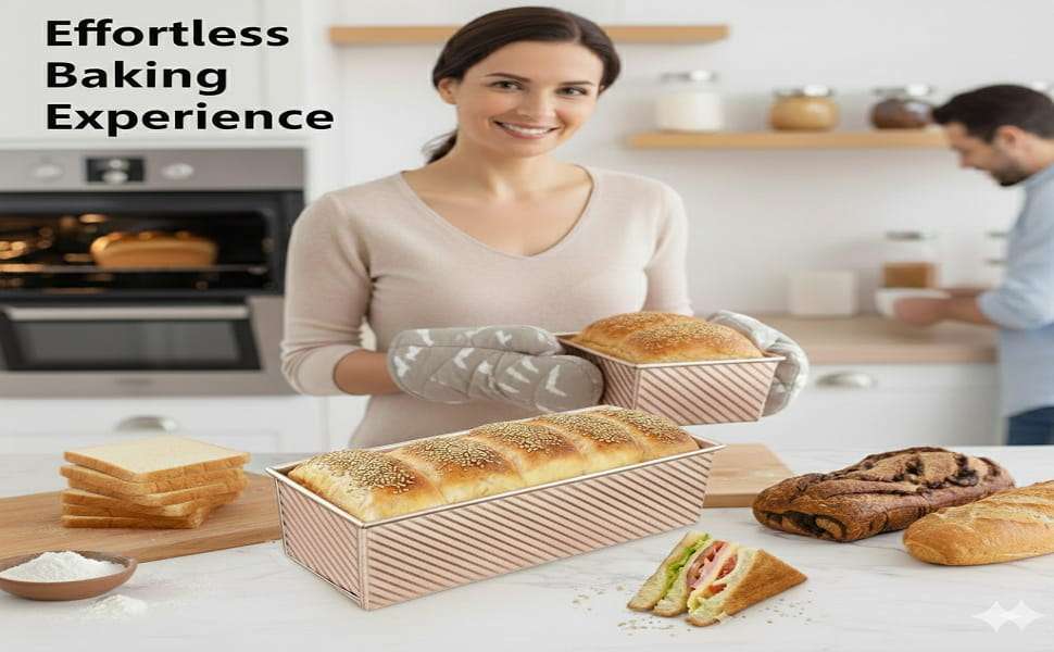 set de 3 moldes dorados para pan de molde con tapa de 1 kilo y 450 gramos de acero al carbono ideal para chile