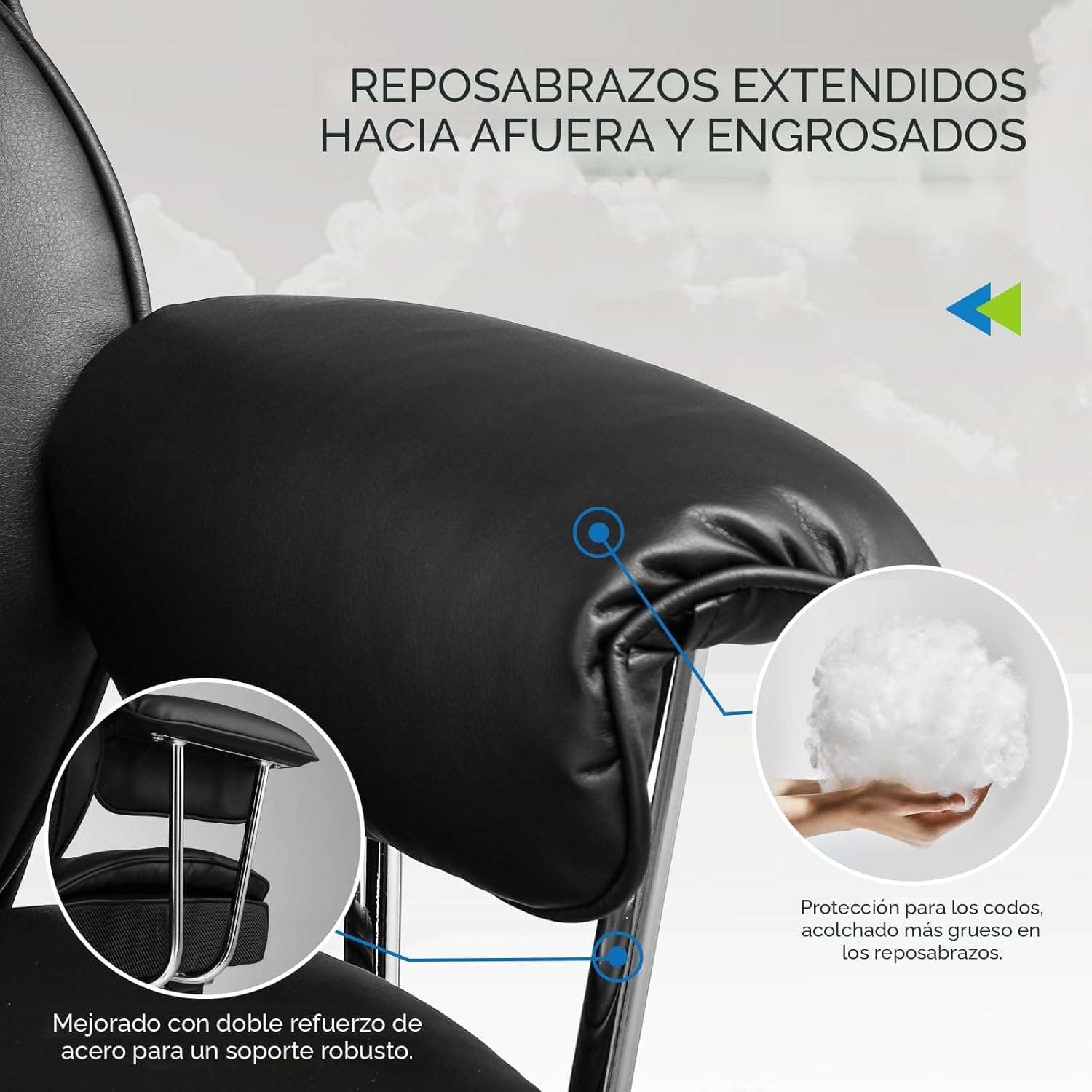 silla gamer gtplayer ergonomica con soporte lumbar de muelles reposapies ajustable y reclinacion de 135 grados ideal para chile