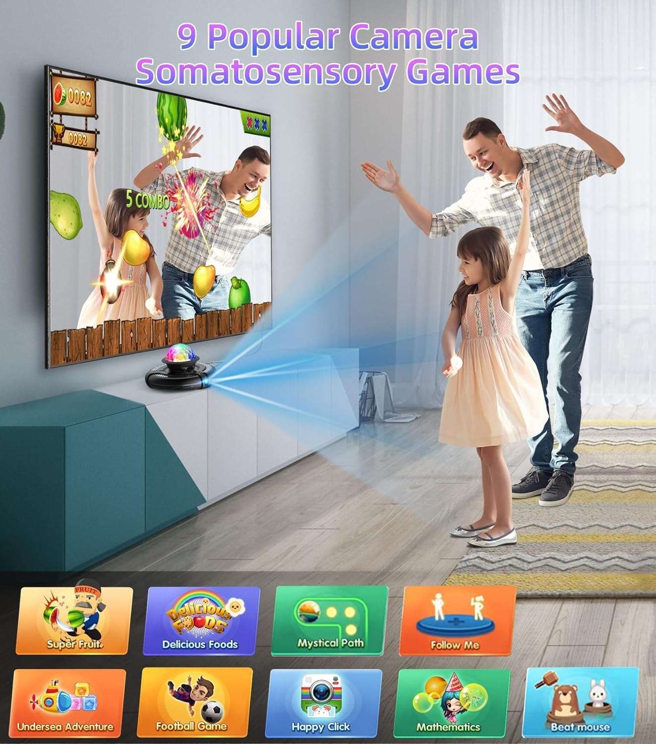 alfombrilla de baile inalámbrica con cámara 3D, HDMI y juegos para niños y adultos