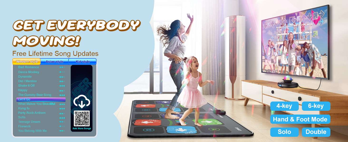 alfombrilla de baile inalámbrica con cámara 3D, HDMI y juegos para niños y adultos