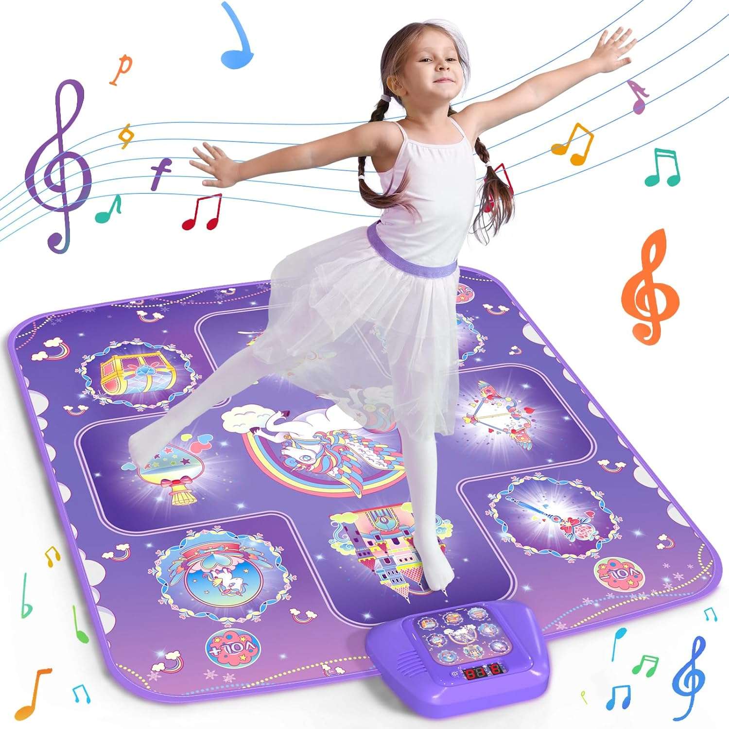 Alfombrilla De Baile De Frozen Con Luces Led Y Musica Para Niñas - Imagen 10
