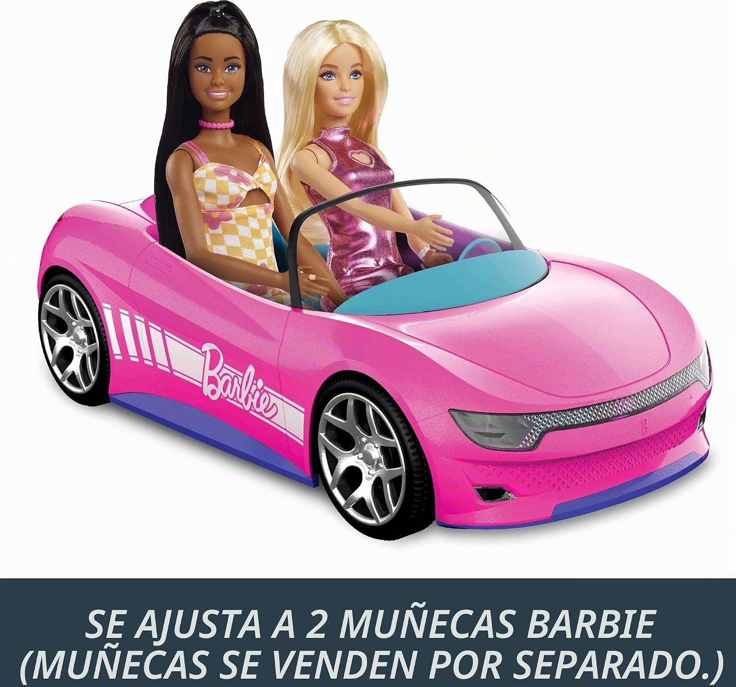 auto a control remoto hot wheels barbie convertible rosa con maletero