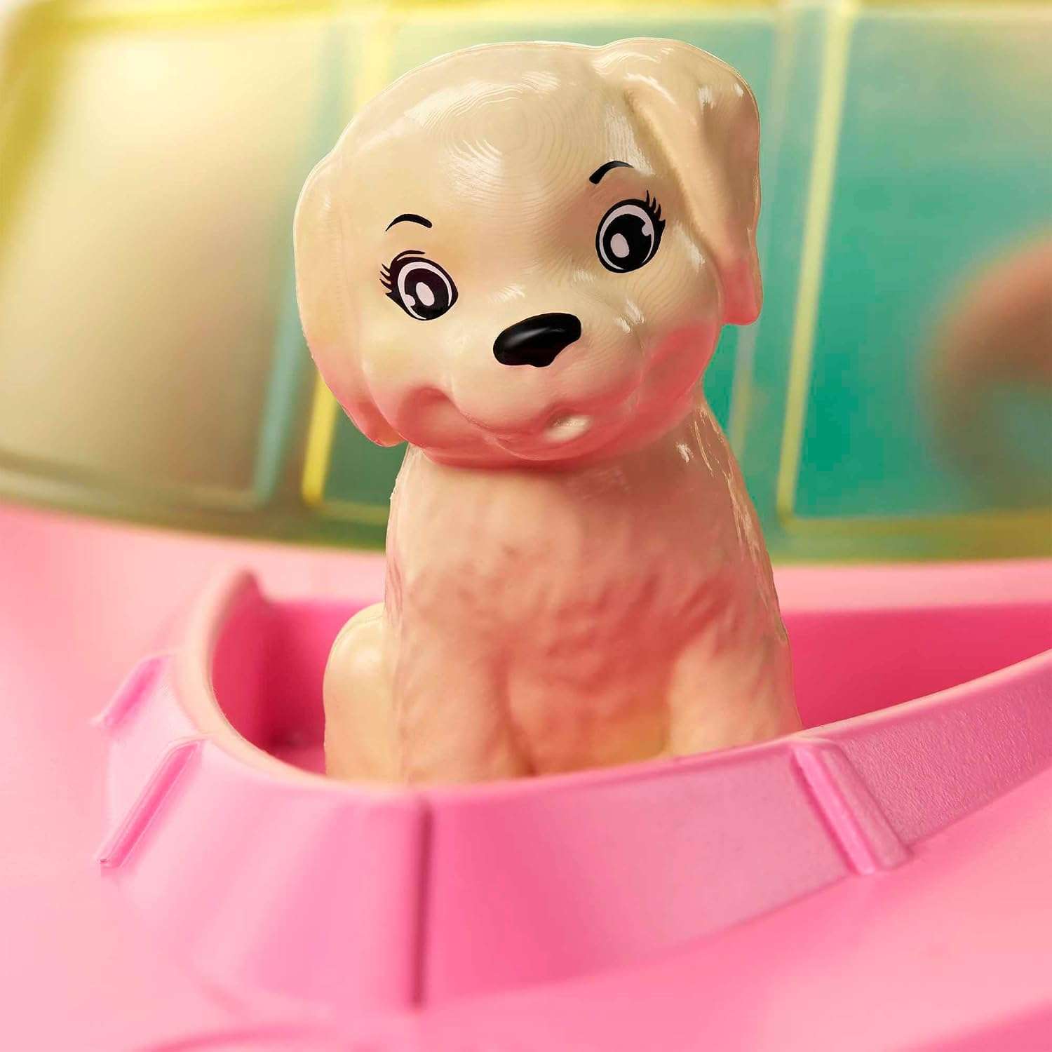 barco de barbie que flota en el agua con muñeca, cachorro y accesorios