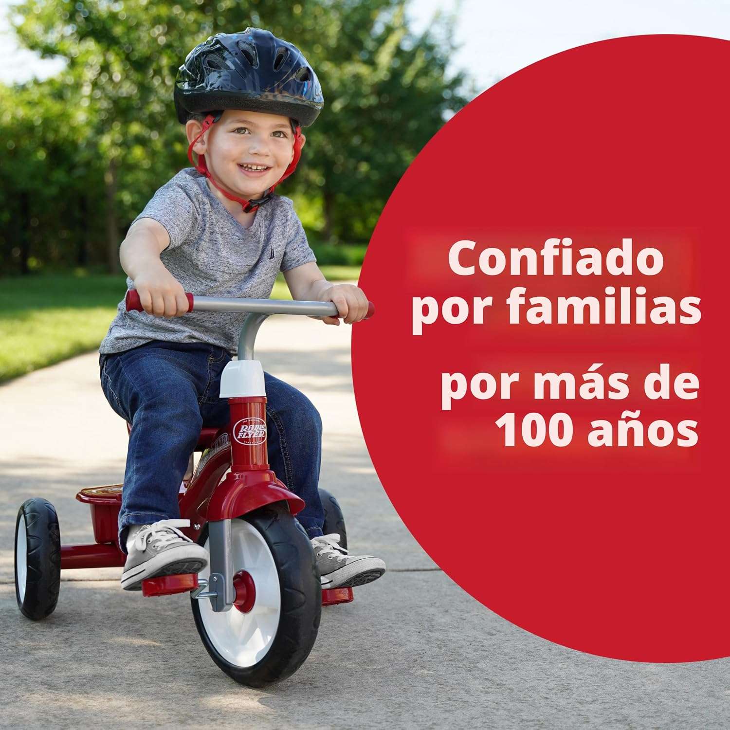 triciclo rojo clásico Radio Flyer Red Rider con asiento ajustable para niños