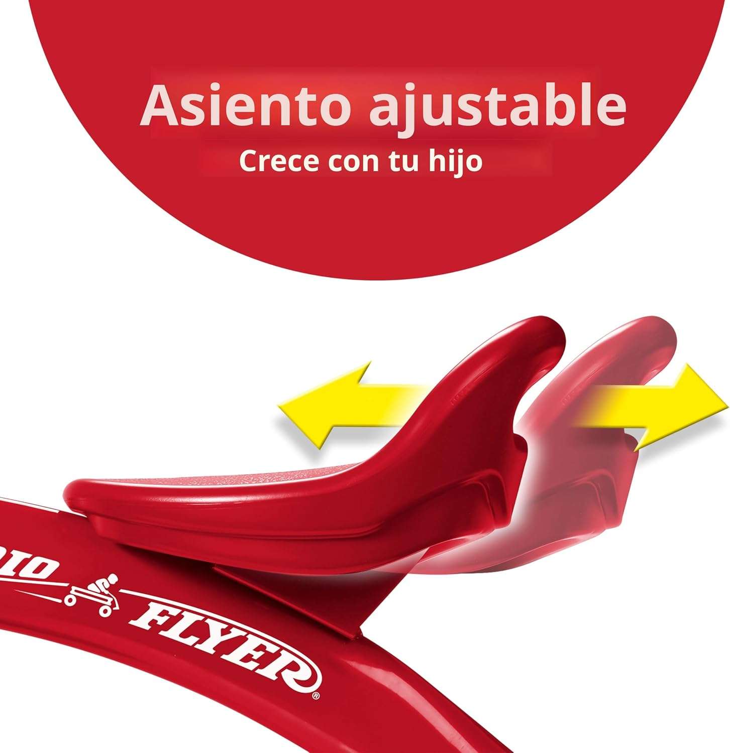 triciclo rojo clásico Radio Flyer Red Rider con asiento ajustable para niños