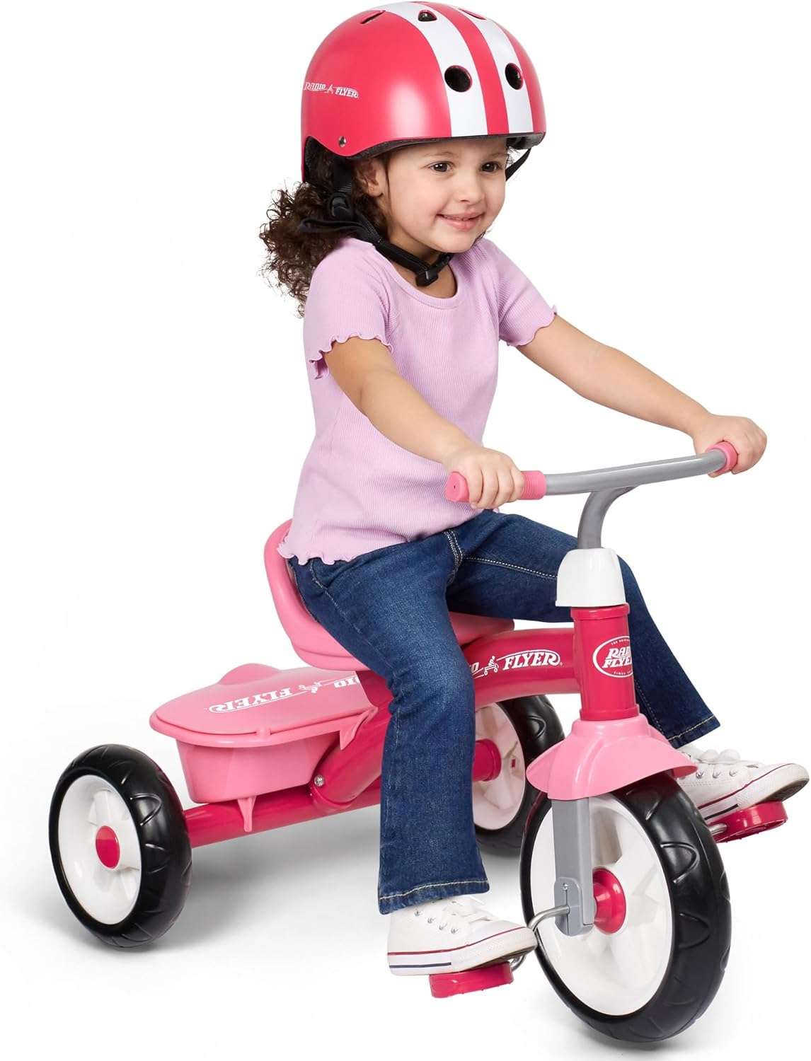 triciclo rojo clásico Radio Flyer Red Rider con asiento ajustable para niños
