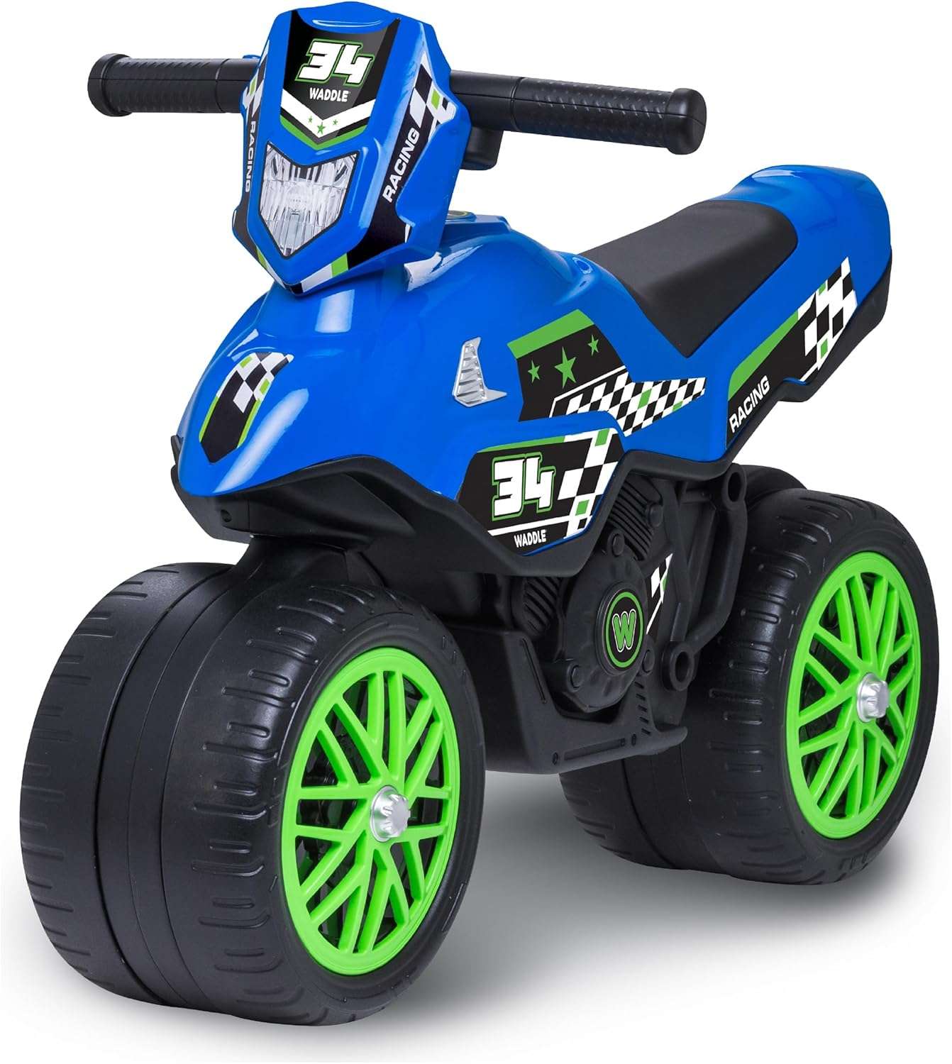moto de juguete azul con sonidos y ruedas de goma para niños pequeños