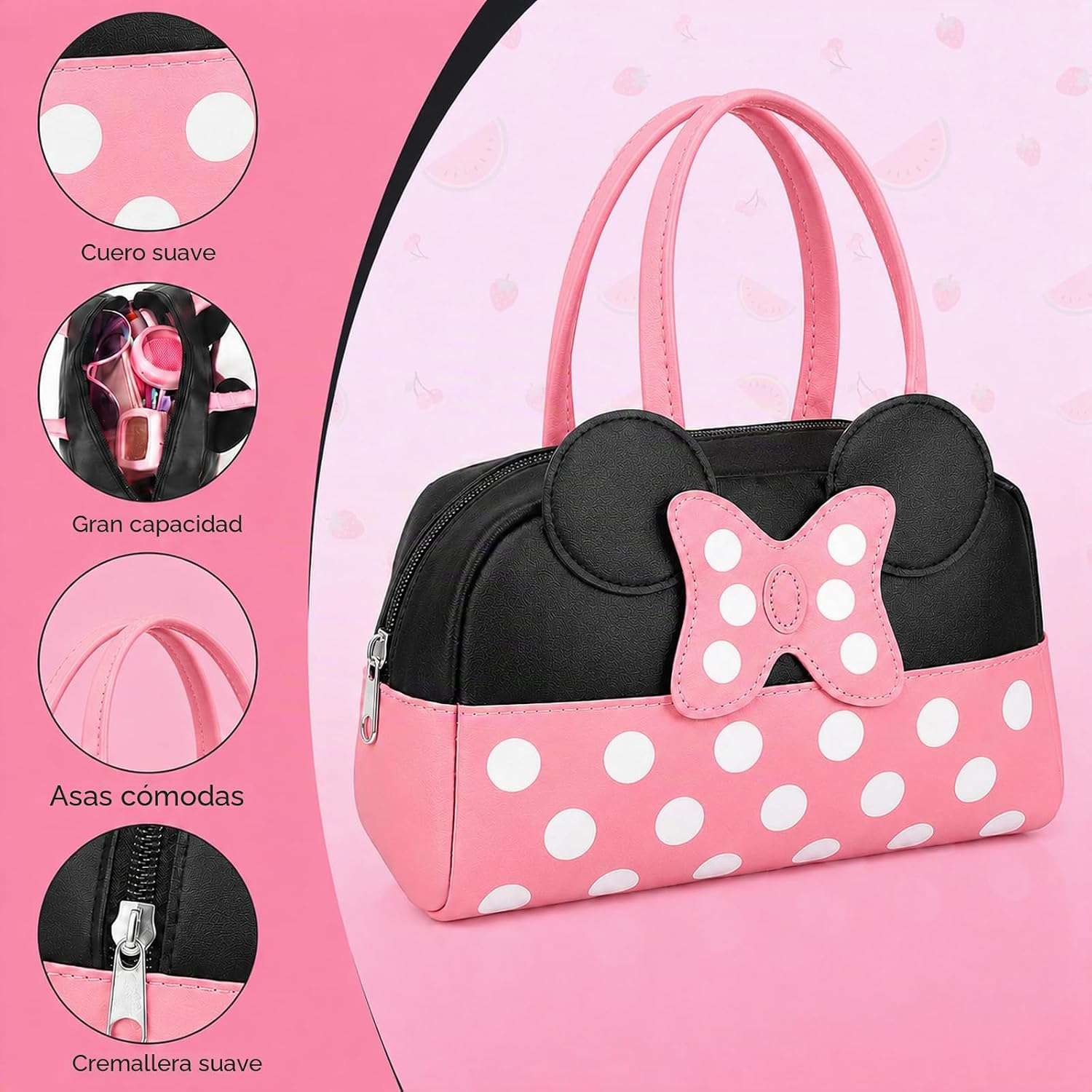 bolso de juguete para niñas con maquillaje falso, teléfono con sonido y accesorios