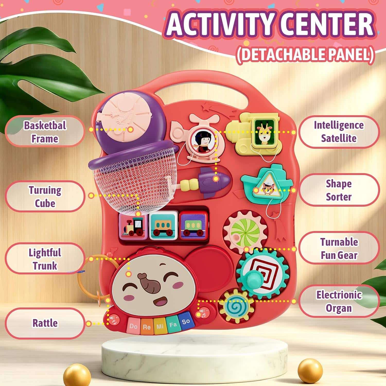 andador y centro de actividades 5 en 1 con piano y juegos didácticos para bebés