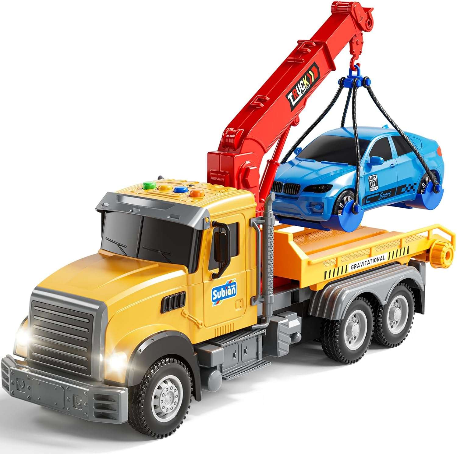 Camion Grua De Juguete Con Luces Y Sonidos Para Niños