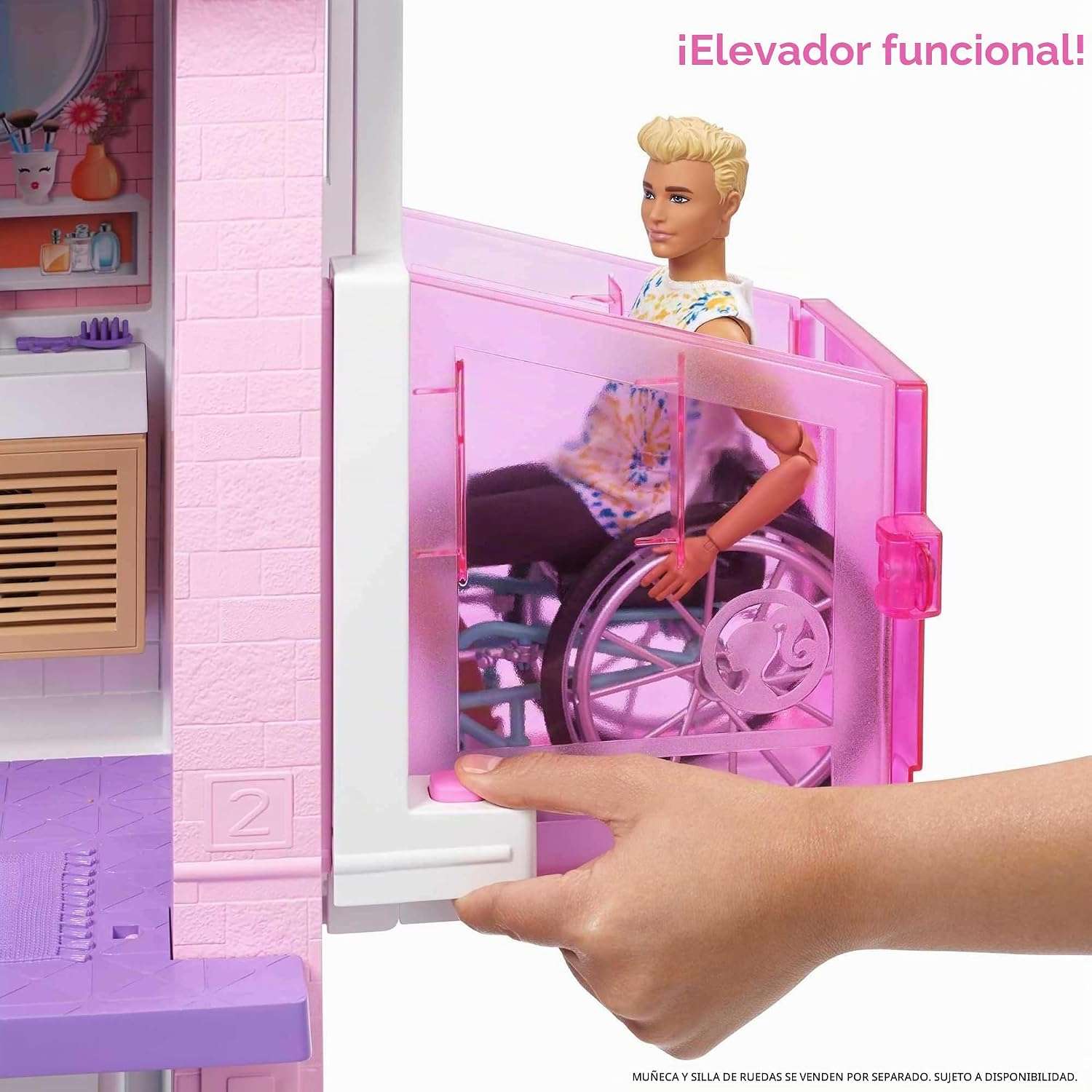casa de muñecas barbie dreamhouse grande con tobogán, piscina y luces