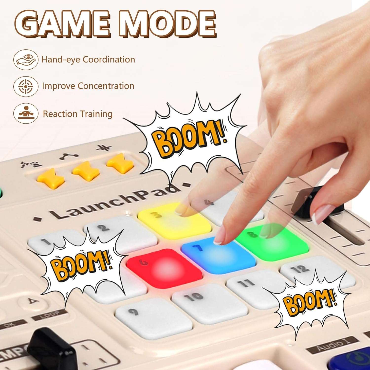 mesa mezcladora de dj de juguete con luces led, bluetooth y micrófono para niños