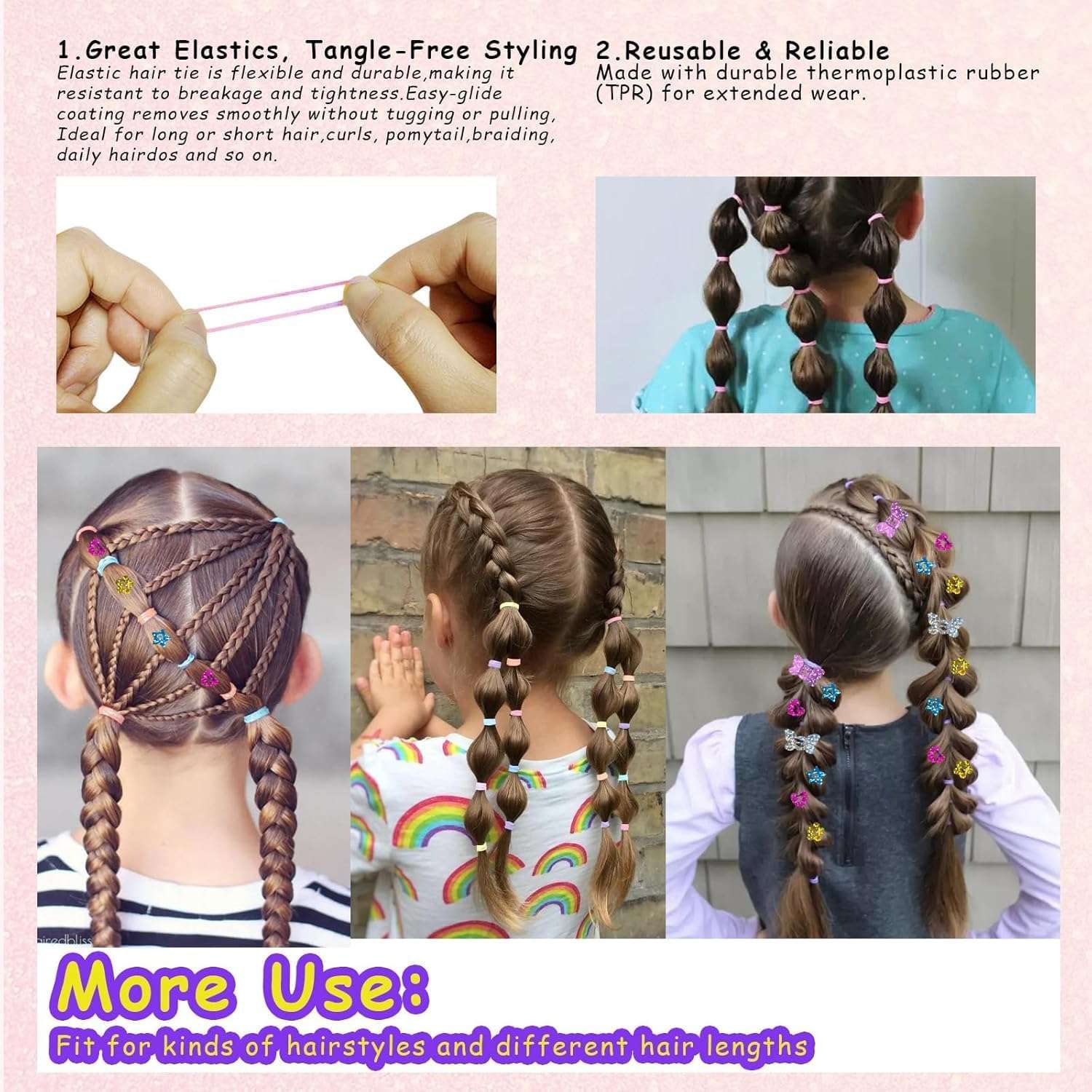 engrapadora de gemas para el cabello con 200 lentejuelas brillantes para niñas