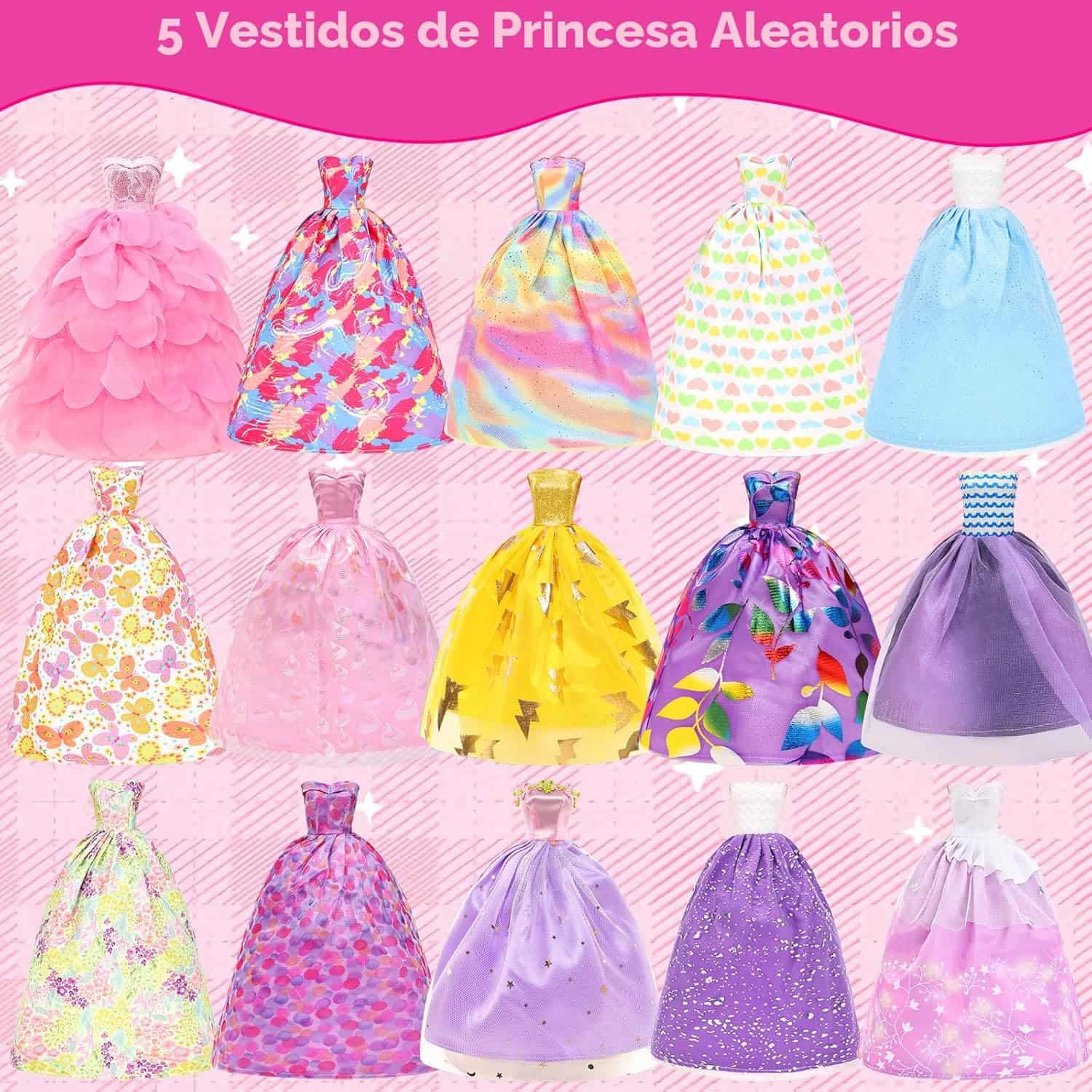 ropa y accesorios surtidos para muñecas con vestidos de novia y zapatos
