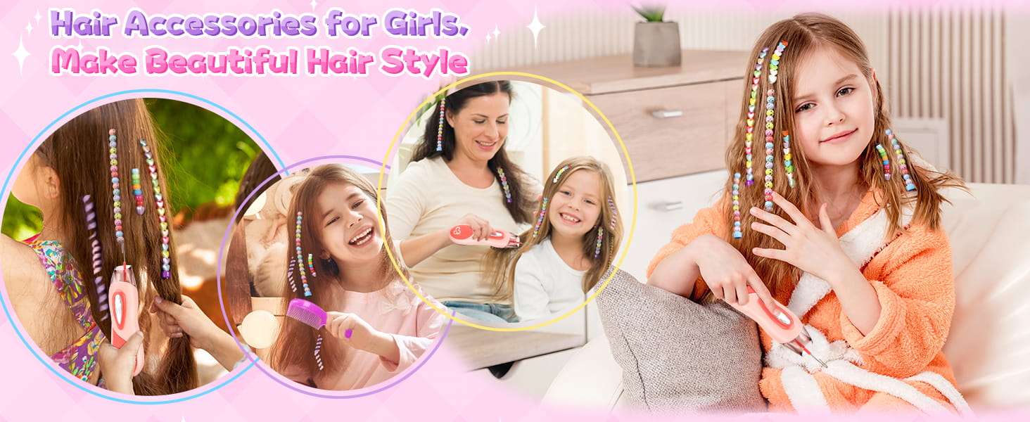 máquina trenzadora de pelo con cuentas coloridas y accesorios para peinados de niñas