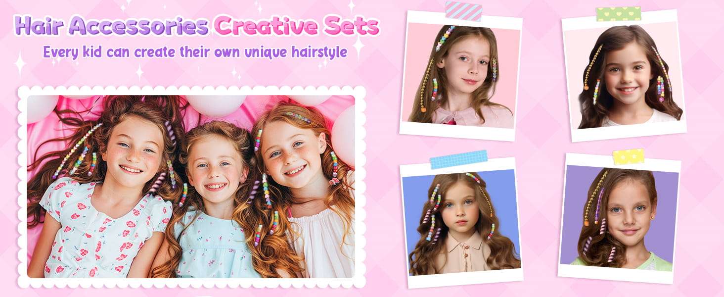 máquina trenzadora de pelo con cuentas coloridas y accesorios para peinados de niñas