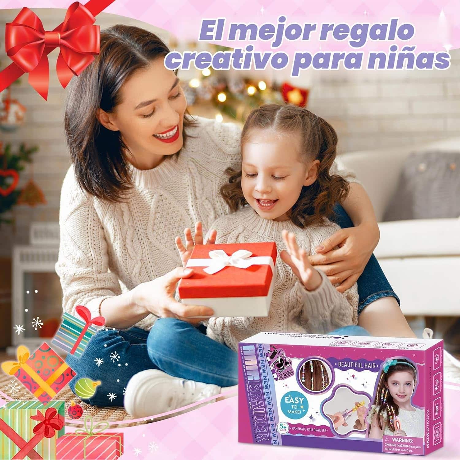 máquina trenzadora de pelo con cuentas coloridas y accesorios para peinados de niñas