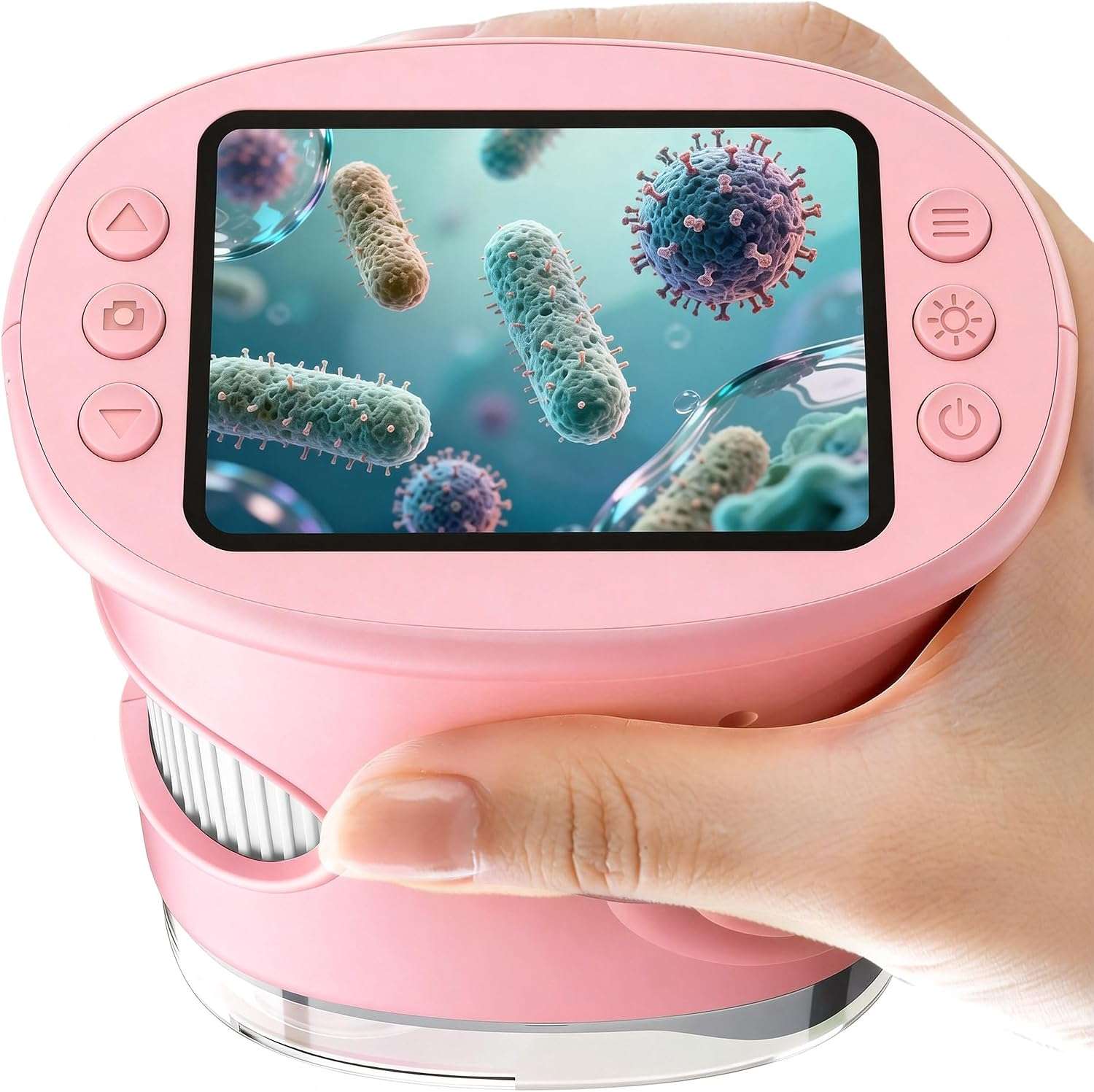 microscopio digital de mano con pantalla ips de 2 pulgadas y aumento de 1000x para niños