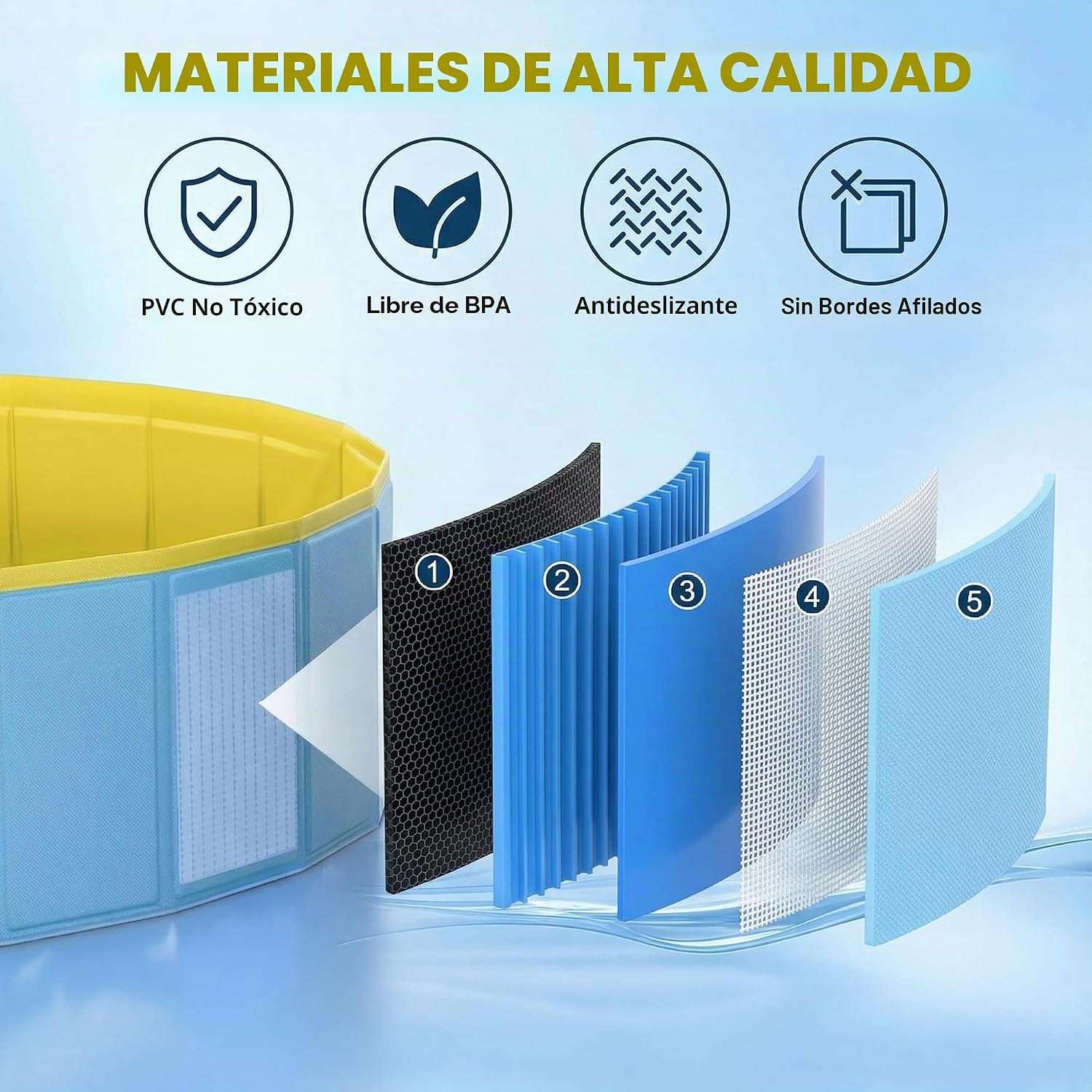 piscina infantil plegable de 122 cm con toldo protector UV para playa y jardín