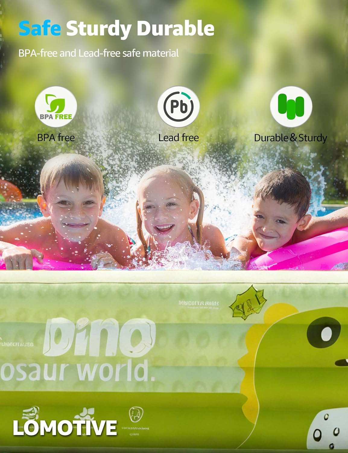 piscina inflable familiar verde de 304 cm con toldo desmontable para patio