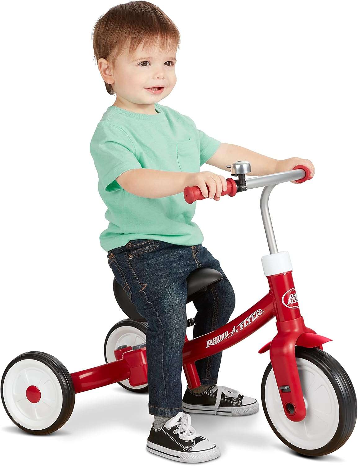 triciclo y bicicleta de equilibrio 3 en 1 Radio Flyer con asiento acolchado