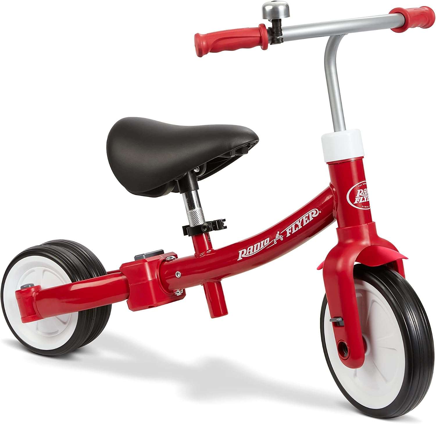triciclo y bicicleta de equilibrio 3 en 1 Radio Flyer con asiento acolchado