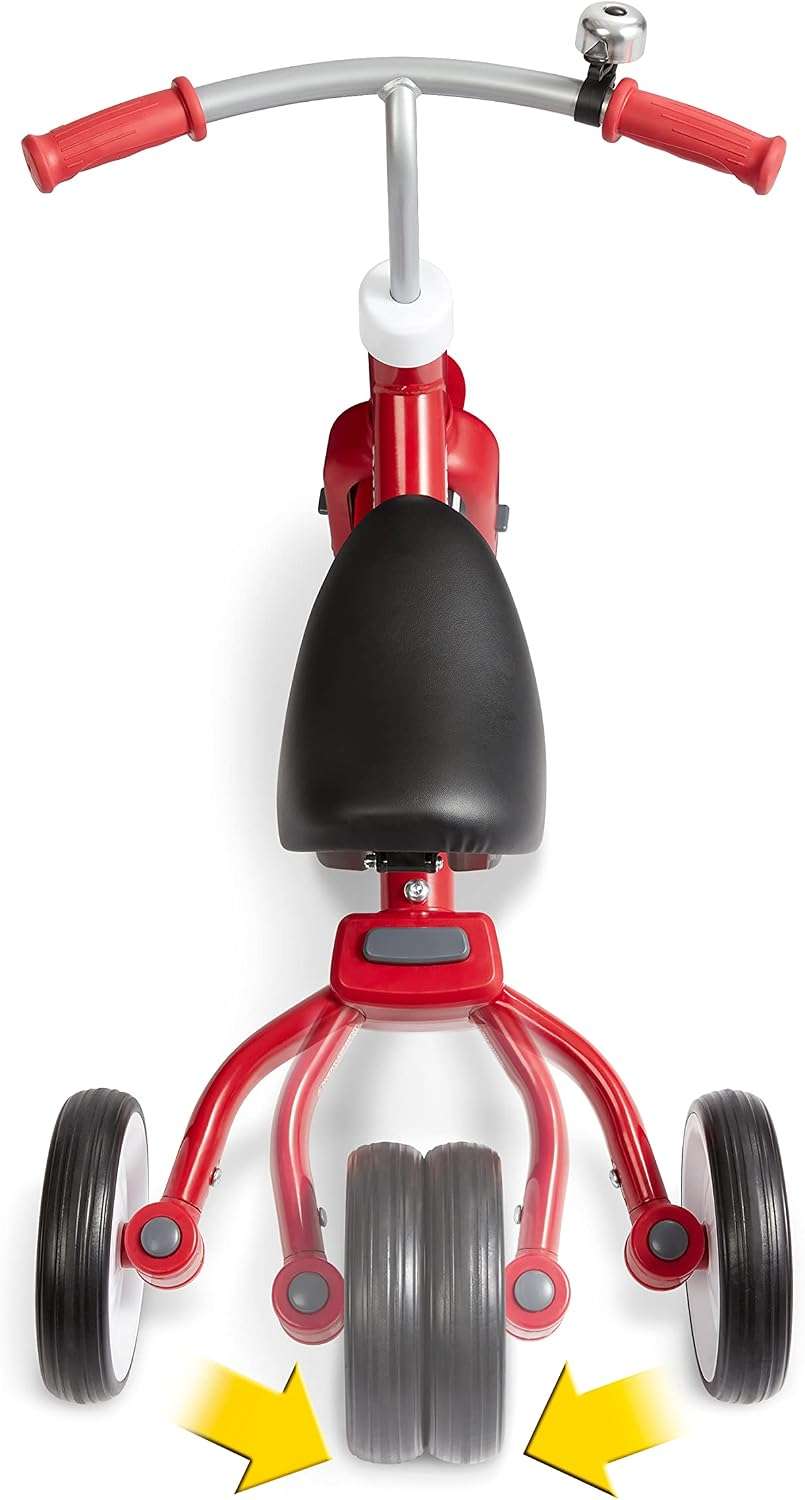 triciclo y bicicleta de equilibrio 3 en 1 Radio Flyer con asiento acolchado