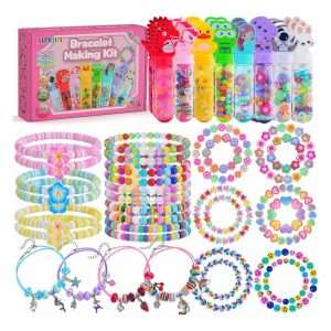 kit creativo de cuentas y fabricación de pulseras con dijes de animales para niños